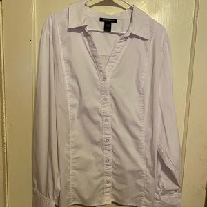 Ashley Stewart White long sleeve blouse Size 3x